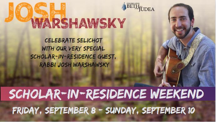 Rabbi Josh Warshawsky - Scholar-in-Residence Weekend