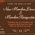 New Member Dinner & Member Recognition
