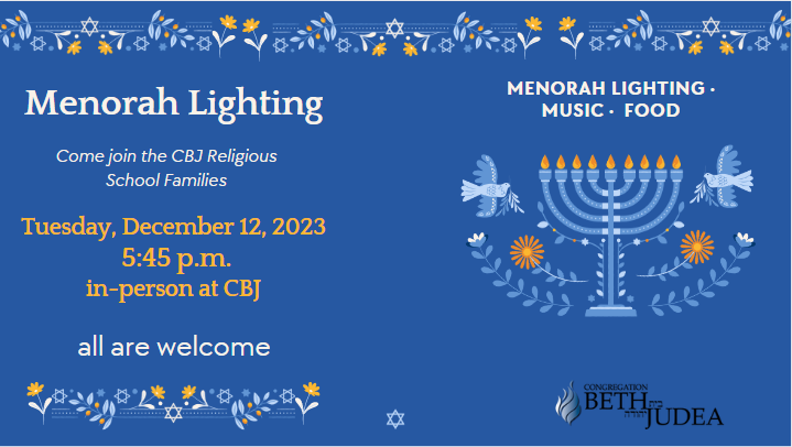 CBJ Chanukah Menorah Lighting