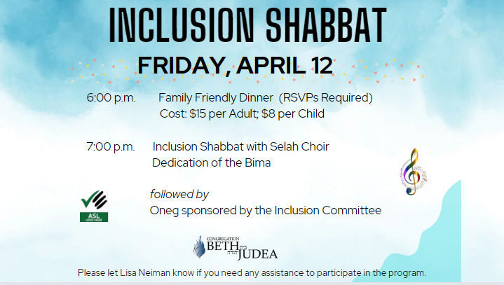 Inclusion Shabbat