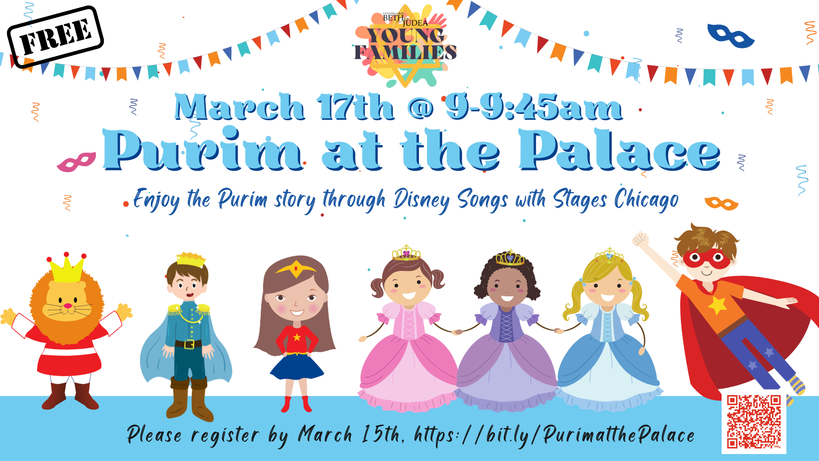 Young Families Purim Program with Stages