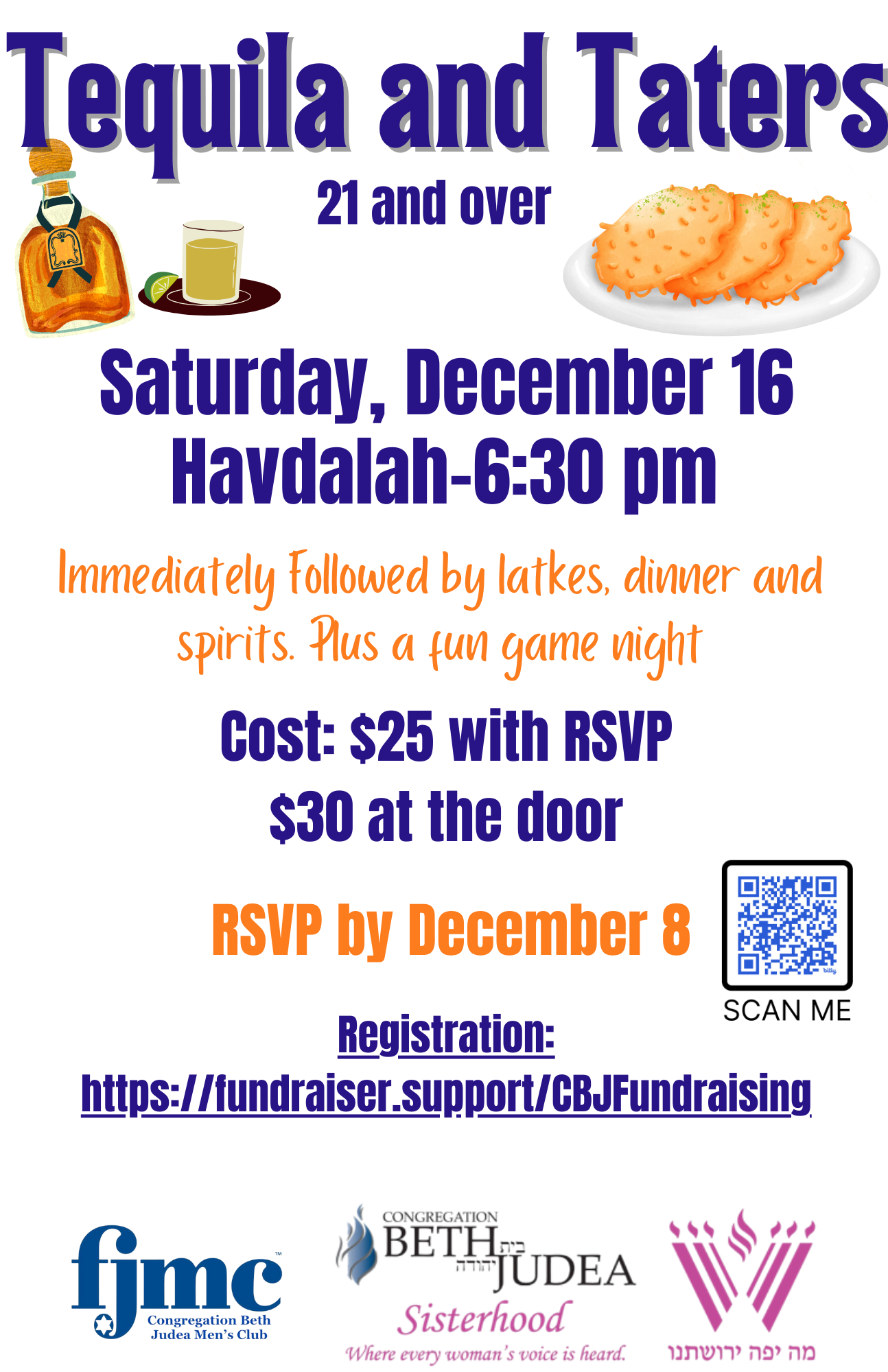 Tequila & Taters Congregation Beth Judea Conservative Synagogue in