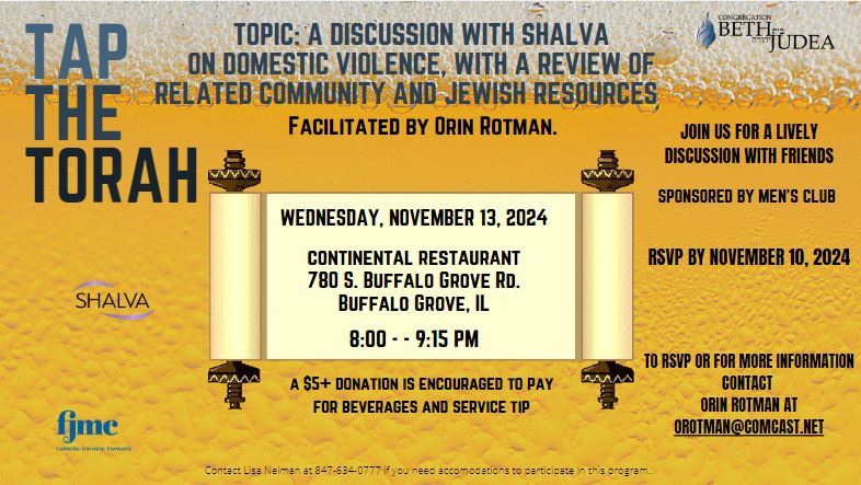 Men's Club Tap the Torah