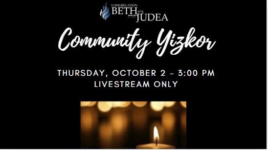 Community Yizkor (Livestream Only)